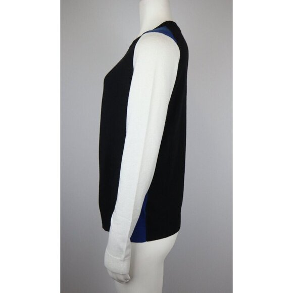 GAP - WOMEN'S BLACK, BLUE, WHITE COLORBLOCK PULLOVER SWEATER - SIZE M - Picture 3 of 6